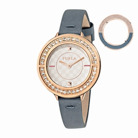 Furla Women's Club White Dial Calfskin Leather Watch