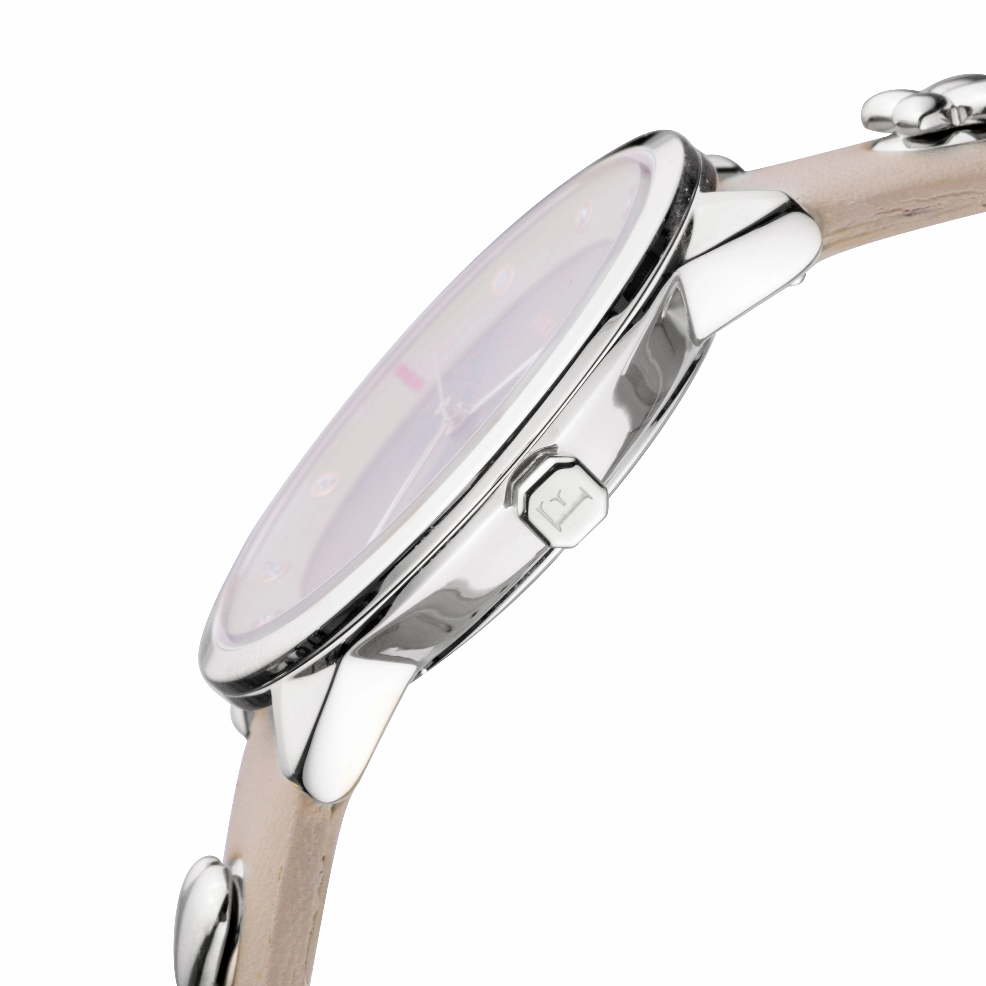 Furla Women's Pin Beige Dial Calfskin Leather Watch