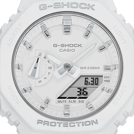 G-Shock Analog Digital DUO 2100 Mid Size White Resin Band Watch GMAS2100-7A