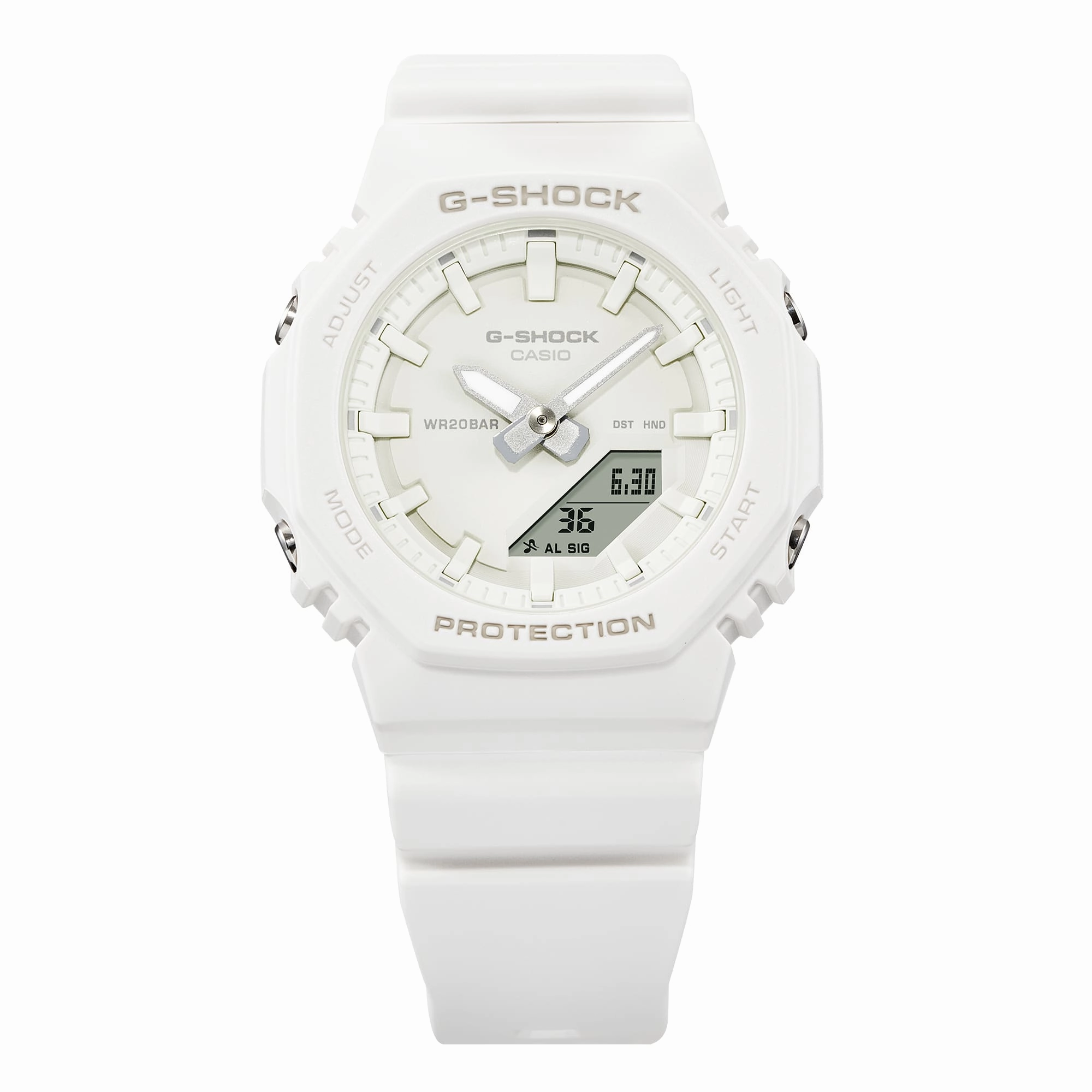 G-Shock All White CasiOak Ladies Watch GMAP2100-7A