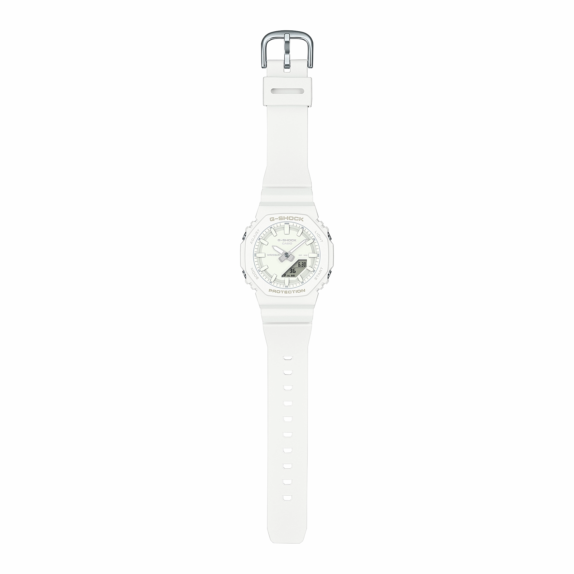G-Shock All White CasiOak Ladies Watch GMAP2100-7A