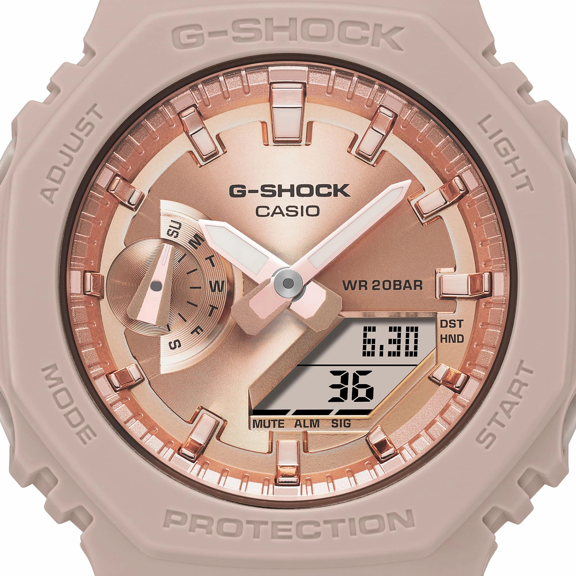 G-Shock Analog Digital DUO Mid Pink Resin Band Watch GMAS2100MD-4A