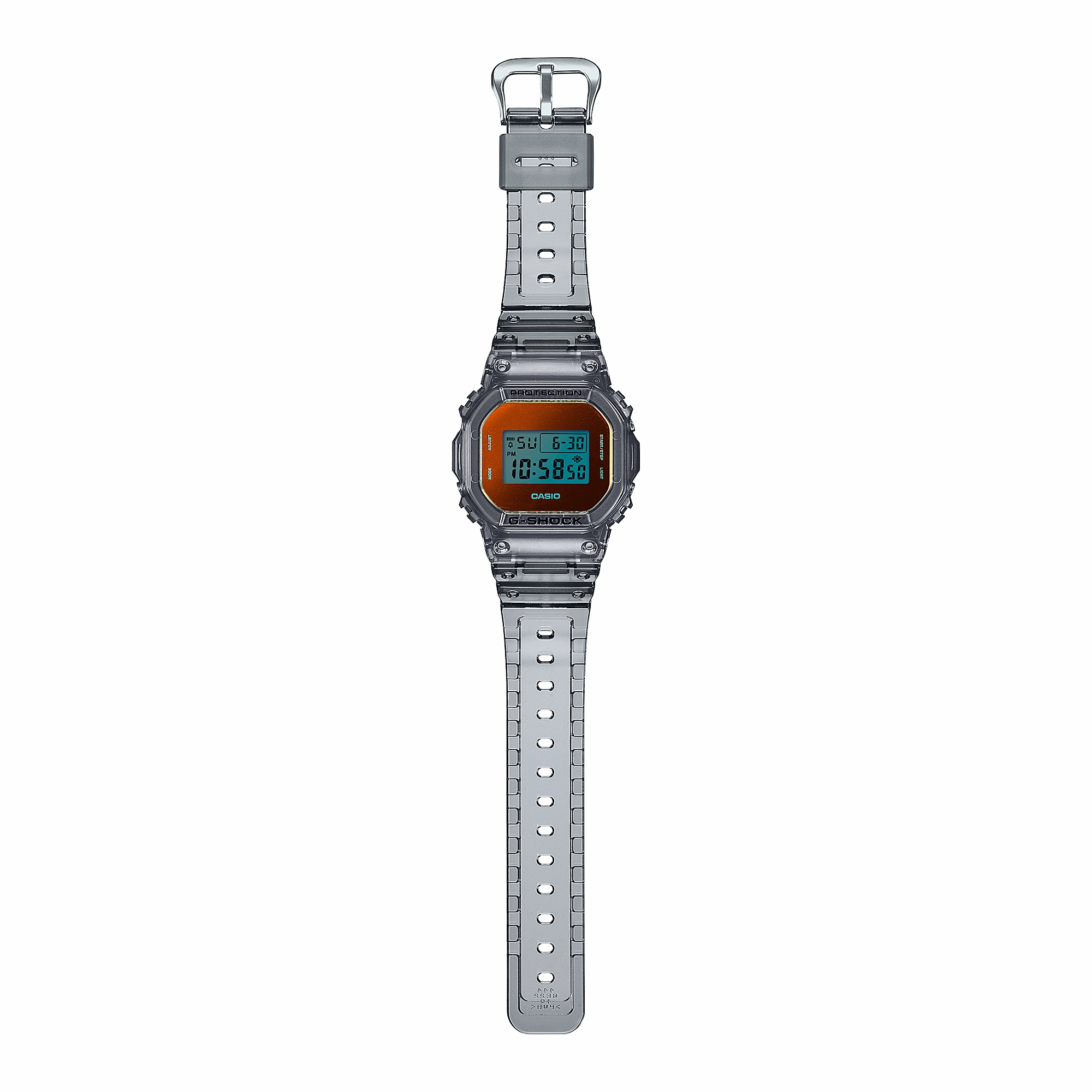 G-Shock Analog Digital Transparent Resin Band Watch DW5600TLS-8D