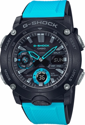 G-Shock Carbon Core Blue Band Watch GA2000-1A2