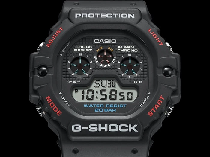 G Shock Digital 5900 Style Black Resin Band Watch DW5900-1D