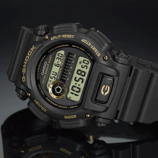 G-Shock Digital Black and Gold Mens Watch DW9052GBX-1A9