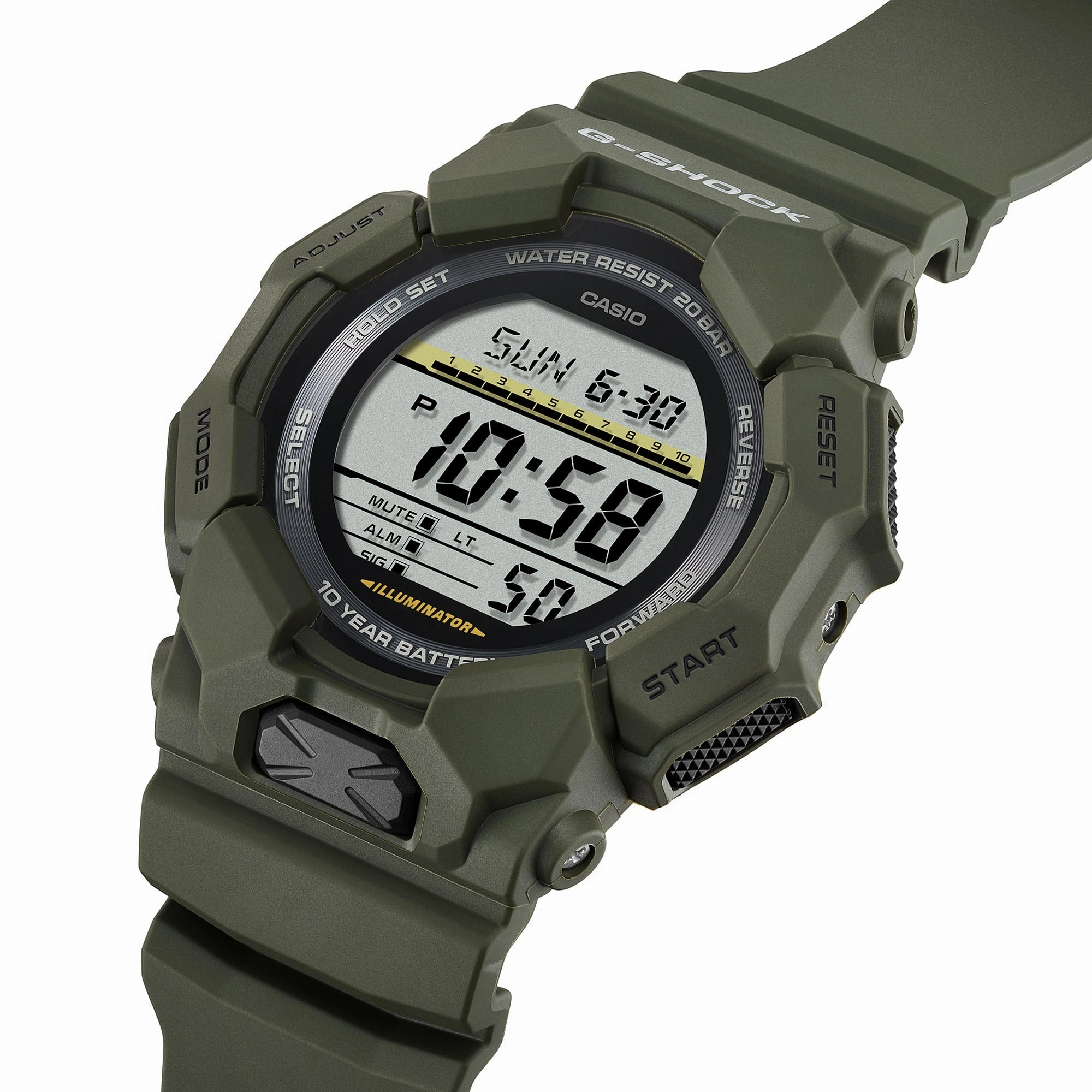 G-Shock Digital Green Resin Band Watch GD010-3D