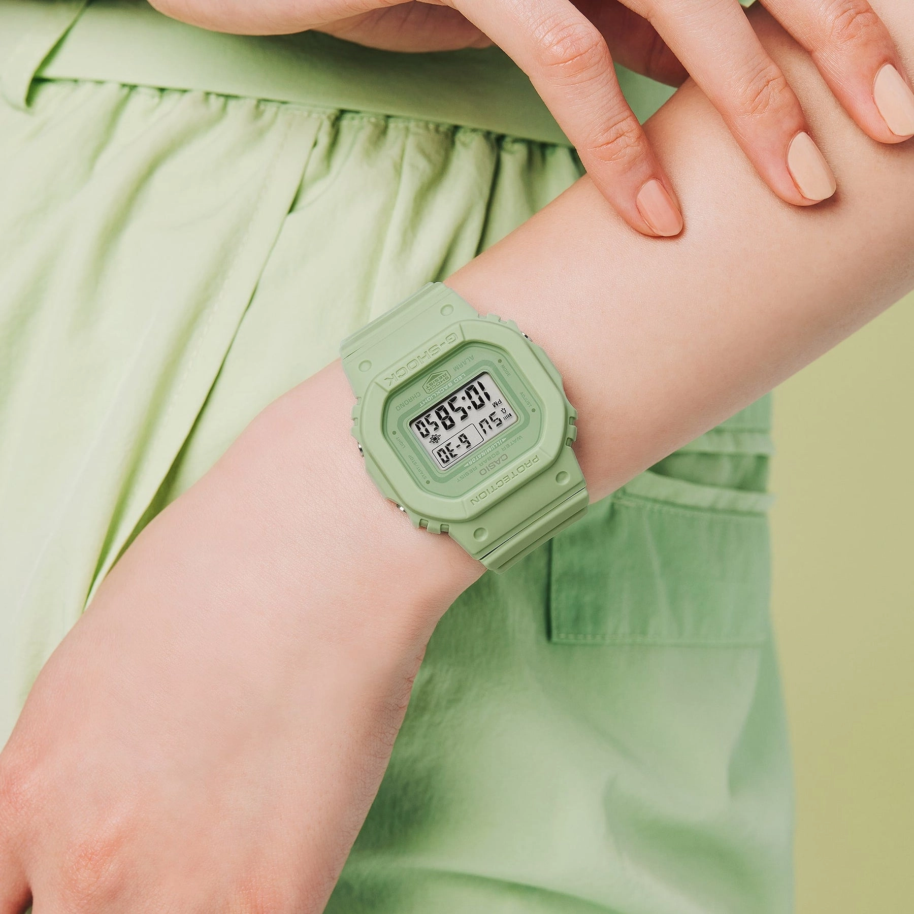 G-Shock Green Resin Band Watch GMDS5600BA-3D
