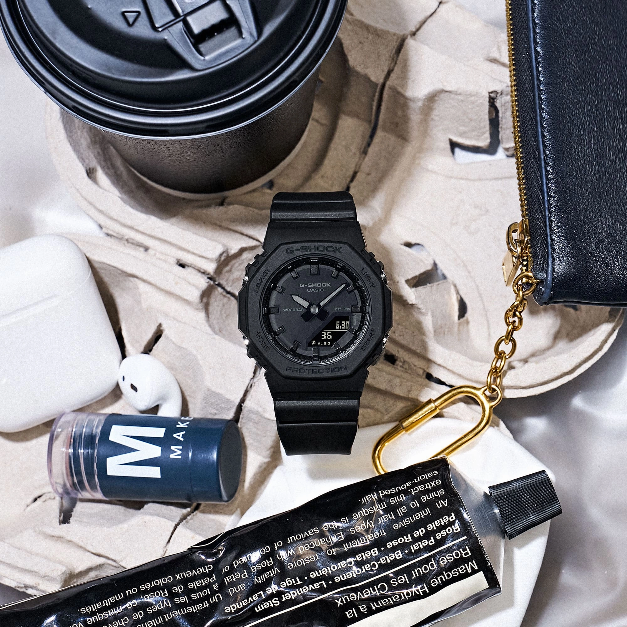 G-Shock Slim CasiOak Digital Black Watch GMAP2100BB-1A