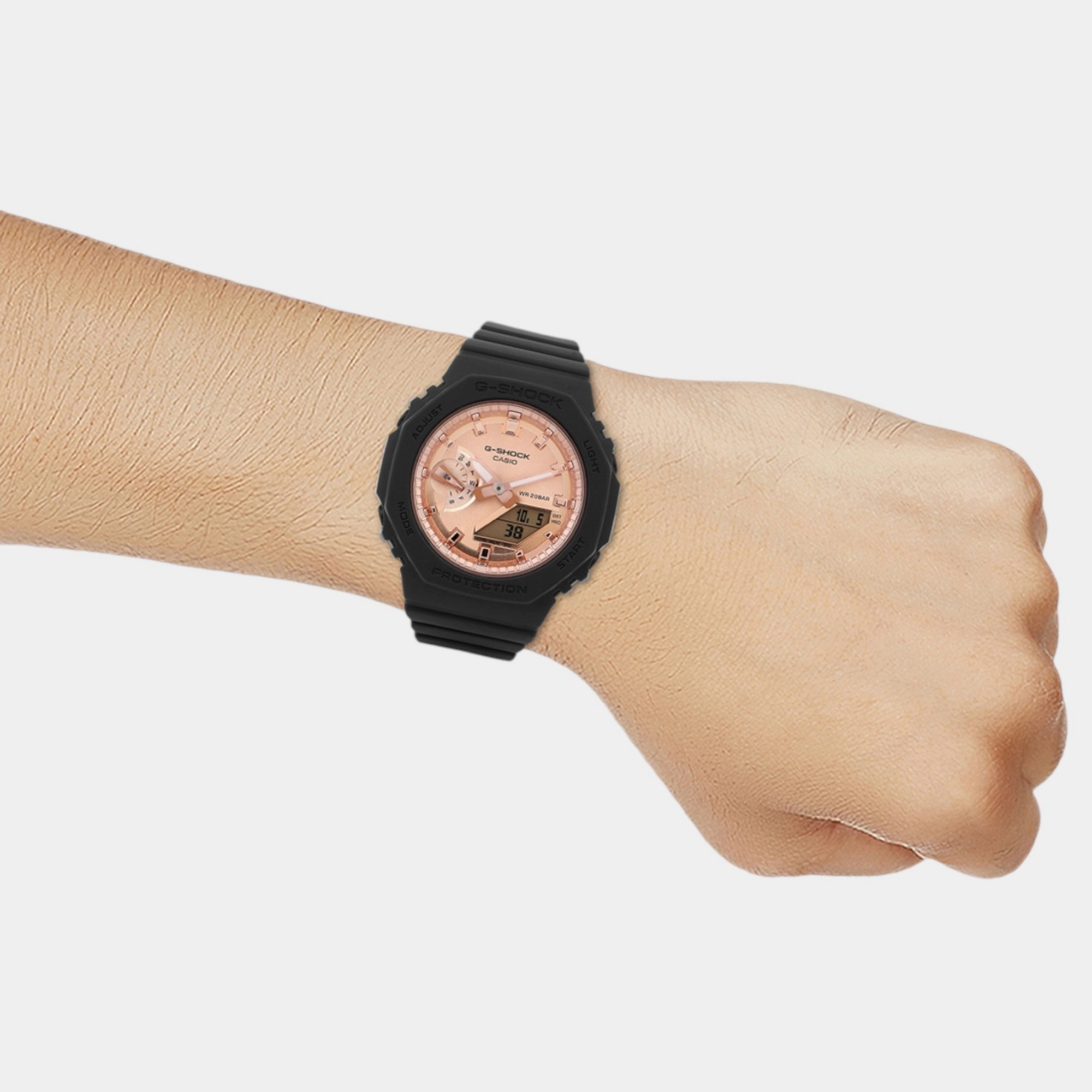 G-Shock Women Quartz Rose Gold Dial Analog-Digital Resin Watch GMA-S2100MD-1ADR G1459
