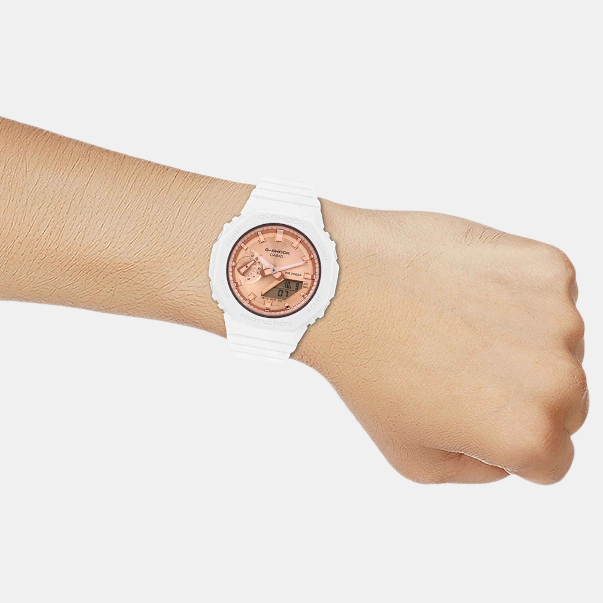 G-Shock Women Quartz Rose Gold Dial Analog-Digital Resin Watch GMA-S2100MD-7ADR G1461
