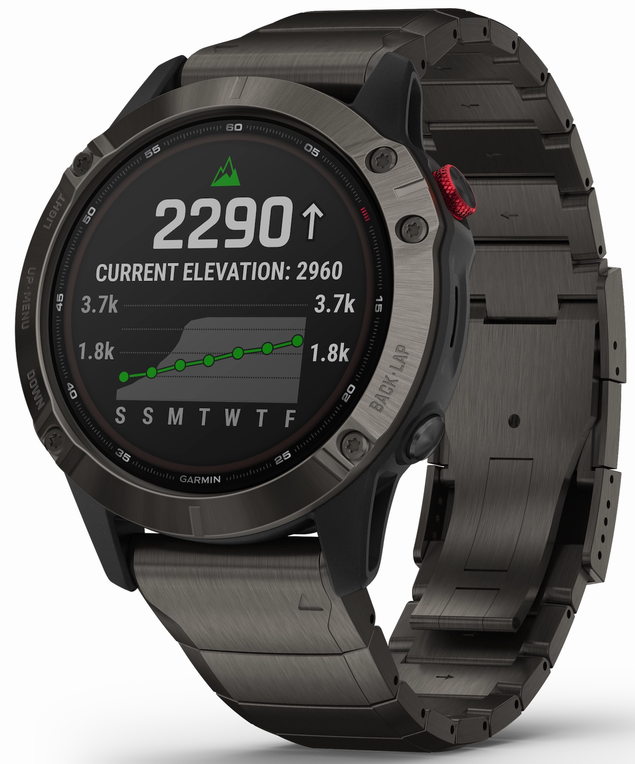 Garmin Watch Fenix 6 Pro Solar Titanium Carbon Grey DLC With Titanium DLC Band D