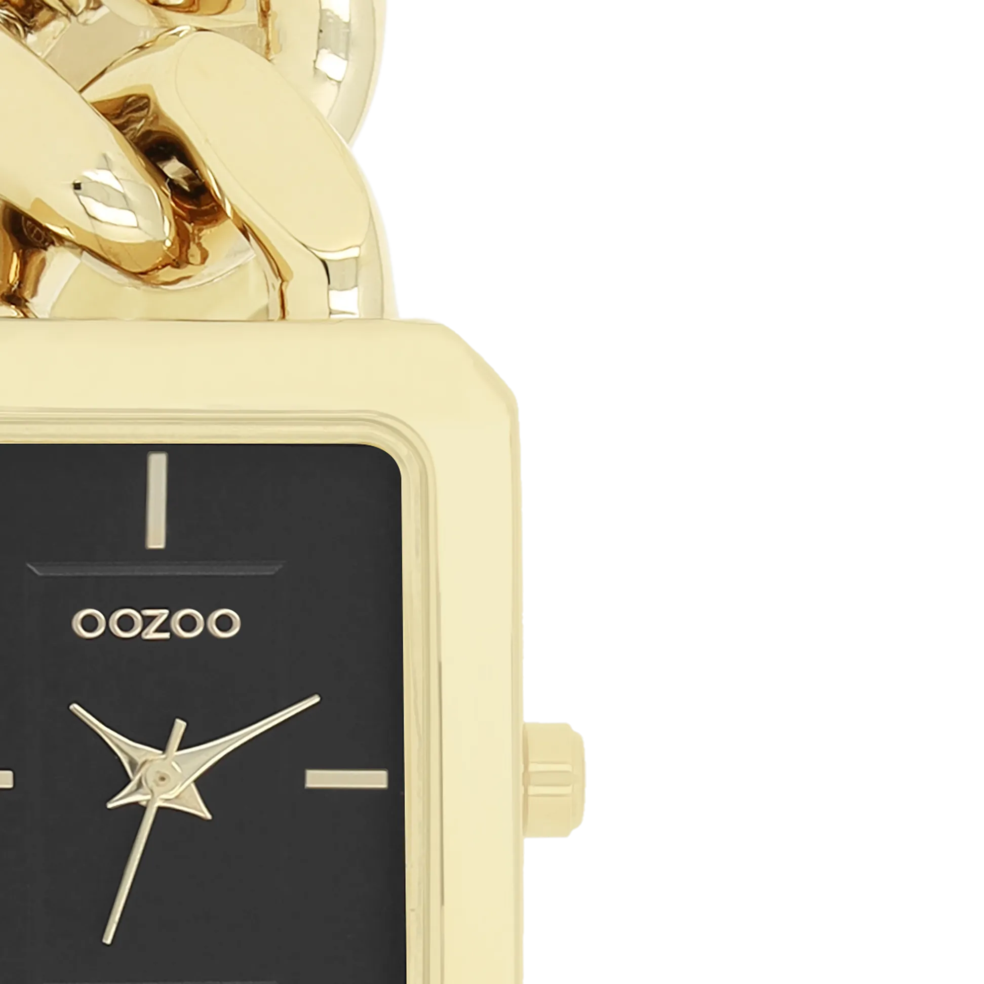 Gold coloured OOZOO watch with chain bracelet - C11274