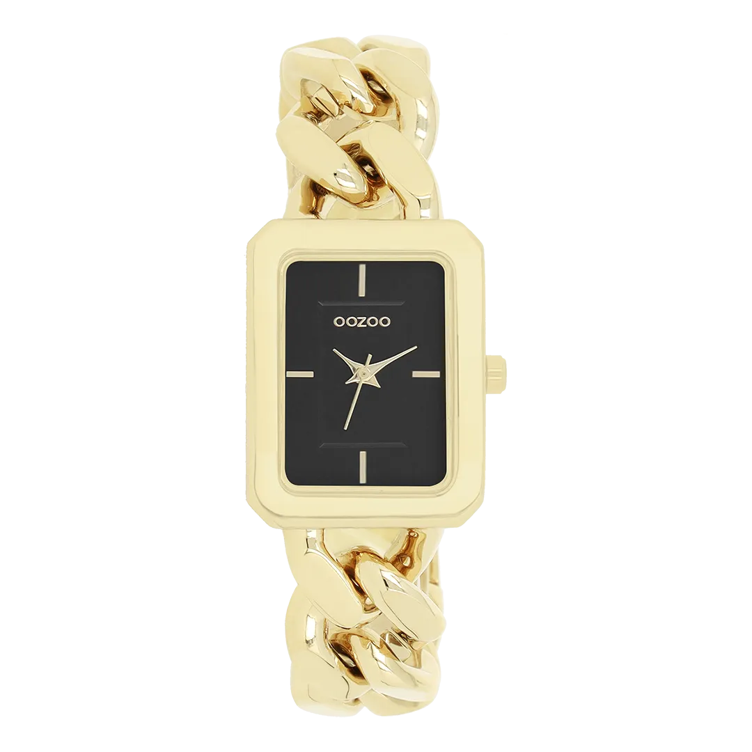 Gold coloured OOZOO watch with chain bracelet - C11274