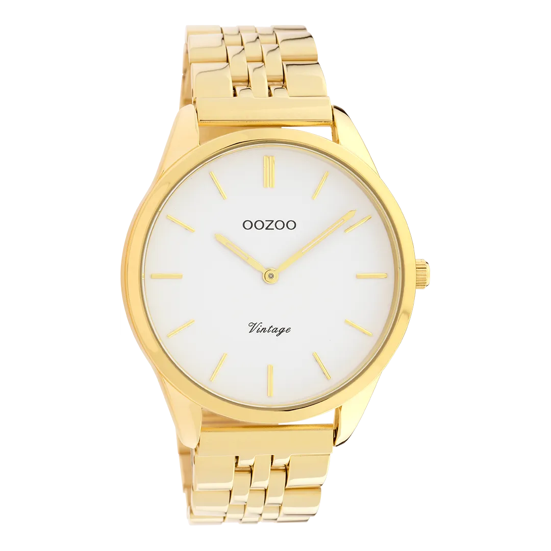 Gold coloured OOZOO watch with stainless steel bracelet - C9985