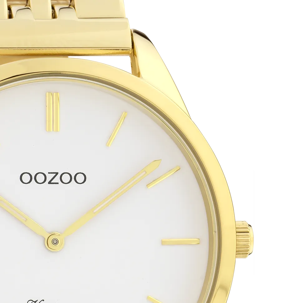 Gold coloured OOZOO watch with stainless steel bracelet - C9985