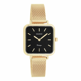 Gold coloured OOZOO watch with metal mesh bracelet - C20264