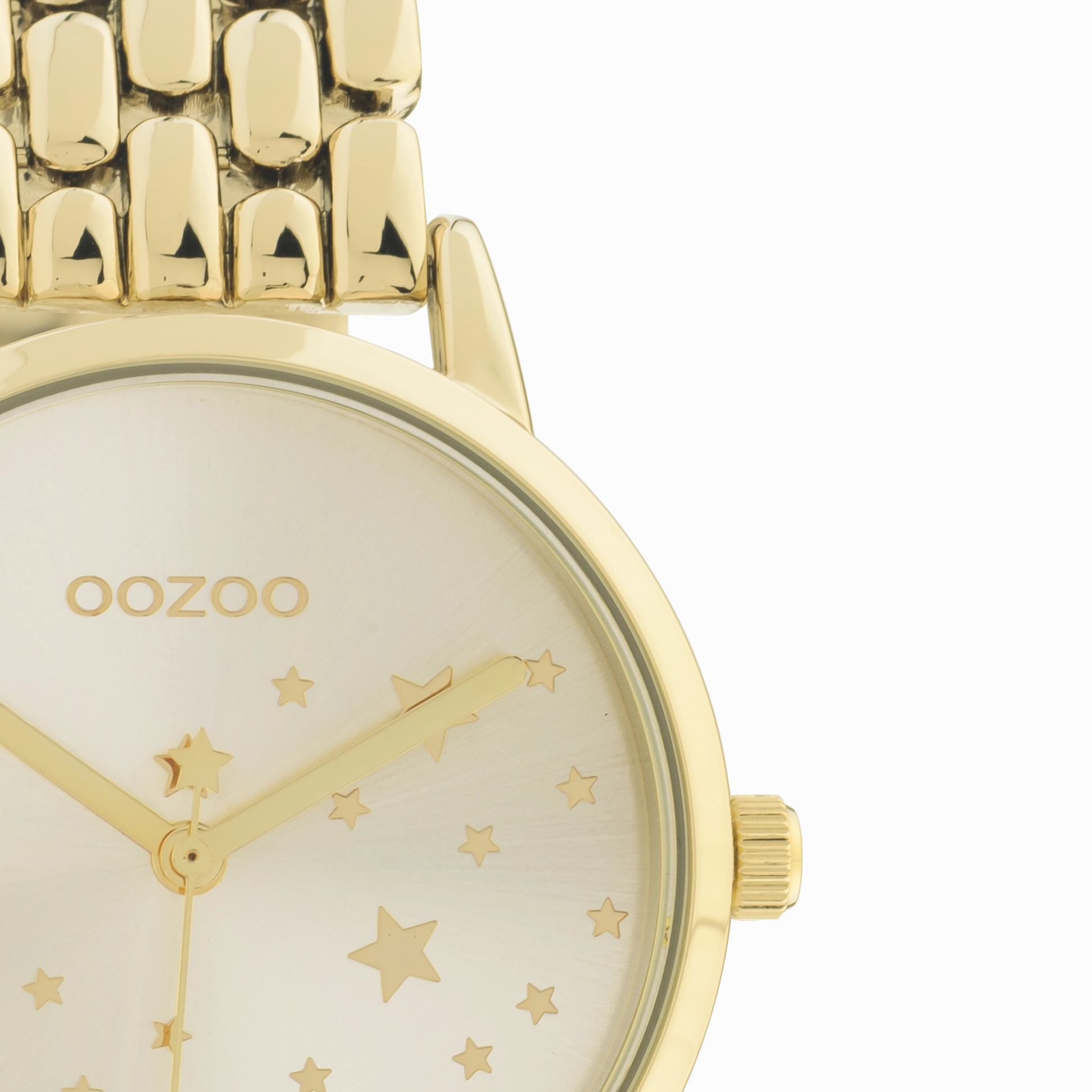 Gold coloured OOZOO watch with stainless steel bracelet - C11028