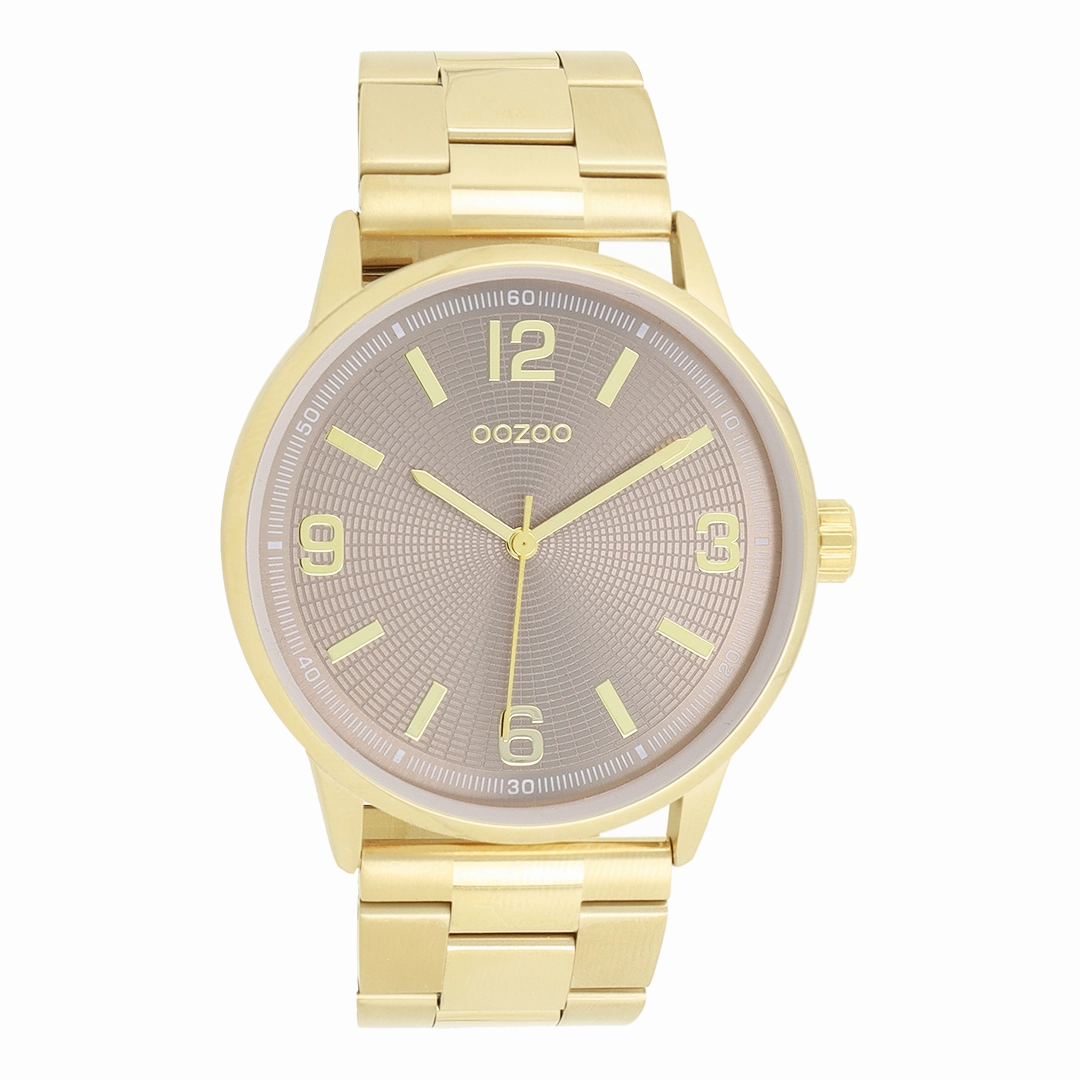 Gold coloured OOZOO watch with stainless steel bracelet - C11504