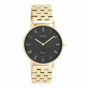 Gold coloured OOZOO watch with stainless steel bracelet - C20371