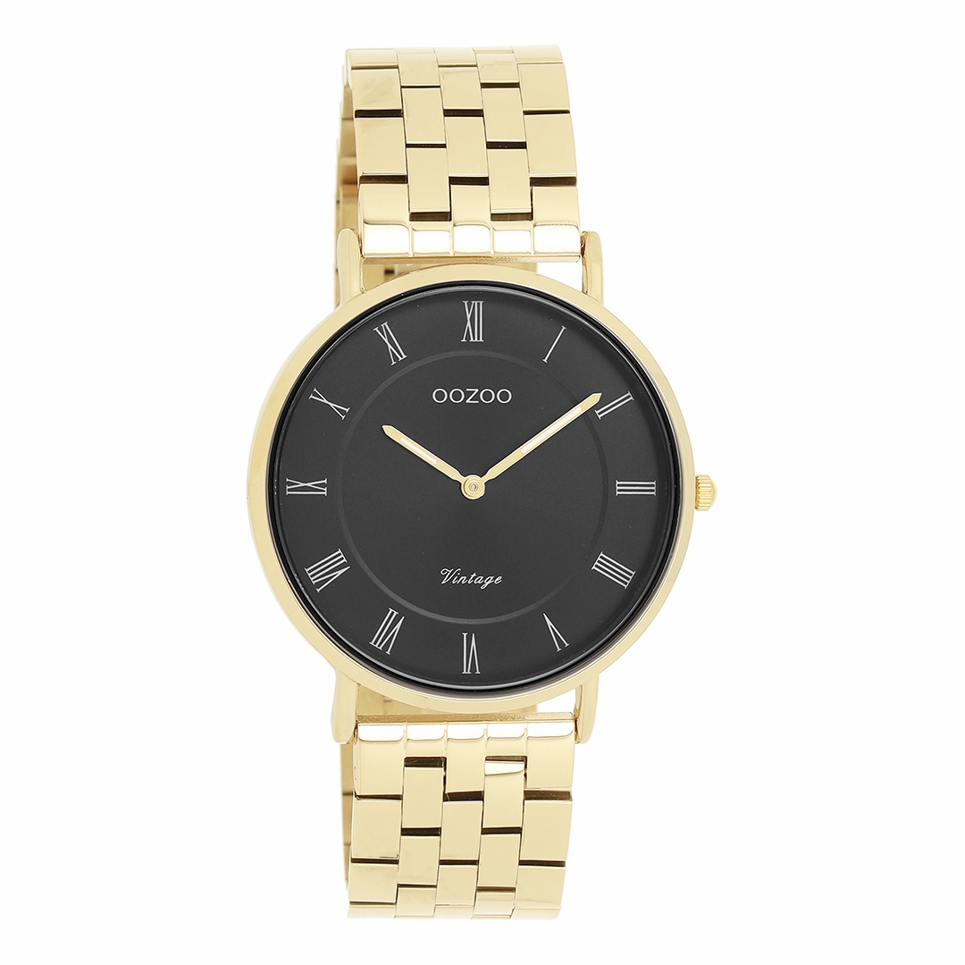 Gold coloured OOZOO watch with stainless steel bracelet - C20371