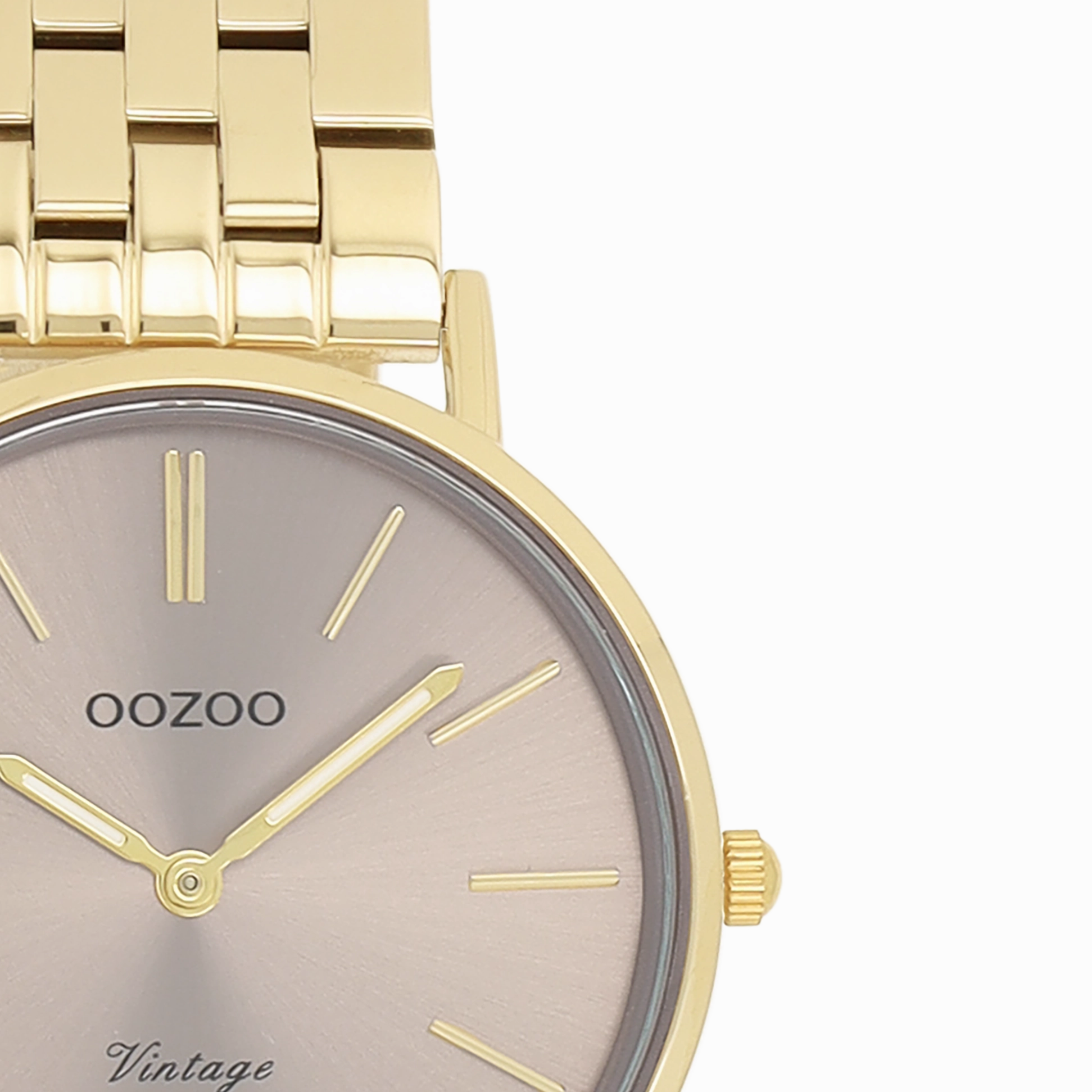 Gold coloured OOZOO watch with stainless steel bracelet - C20408