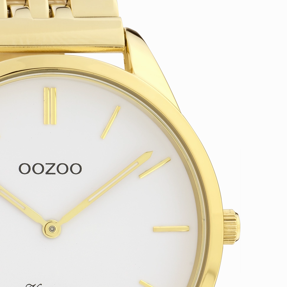 Gold coloured OOZOO watch with stainless steel bracelet - C9985