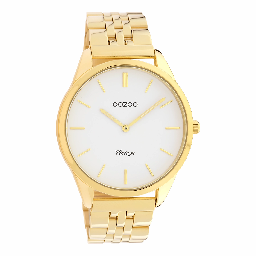 Gold coloured OOZOO watch with stainless steel bracelet - C9985
