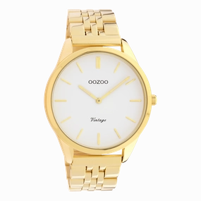 Gold coloured OOZOO watch with stainless steel bracelet - C9985
