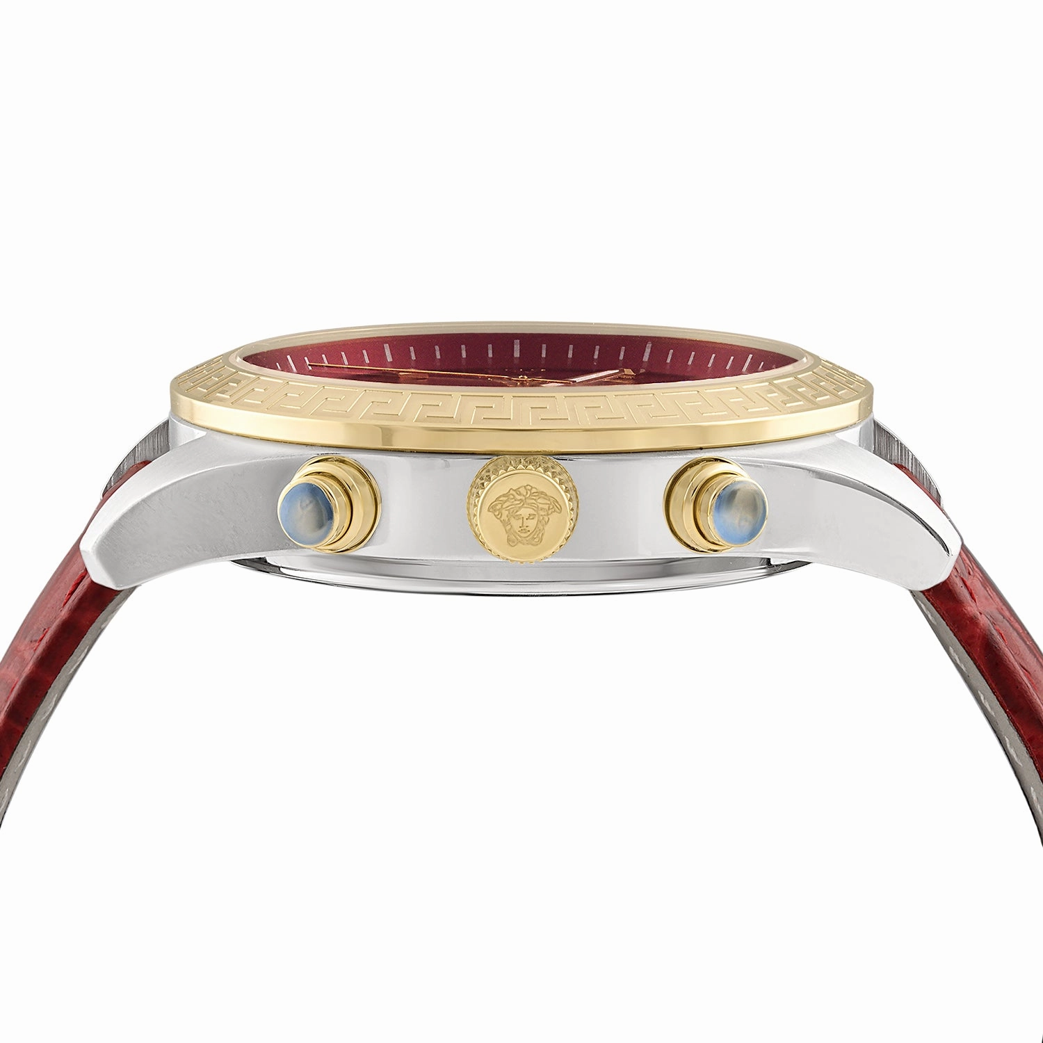 Greca Chrono Leather Watch