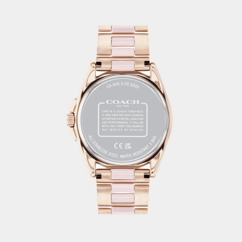 Greyson Women Pink Dial Analog Stainless Steel Watch 14504188