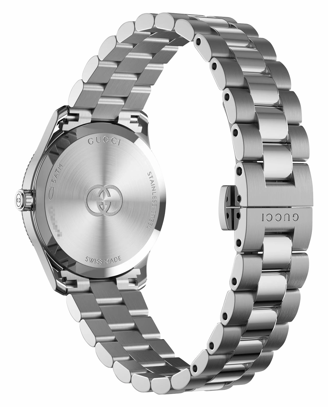 Gucci G-Timeless Stainless Steel Mother-of-Pearl Dial Diamonds Quartz Womens Watch YA1265064