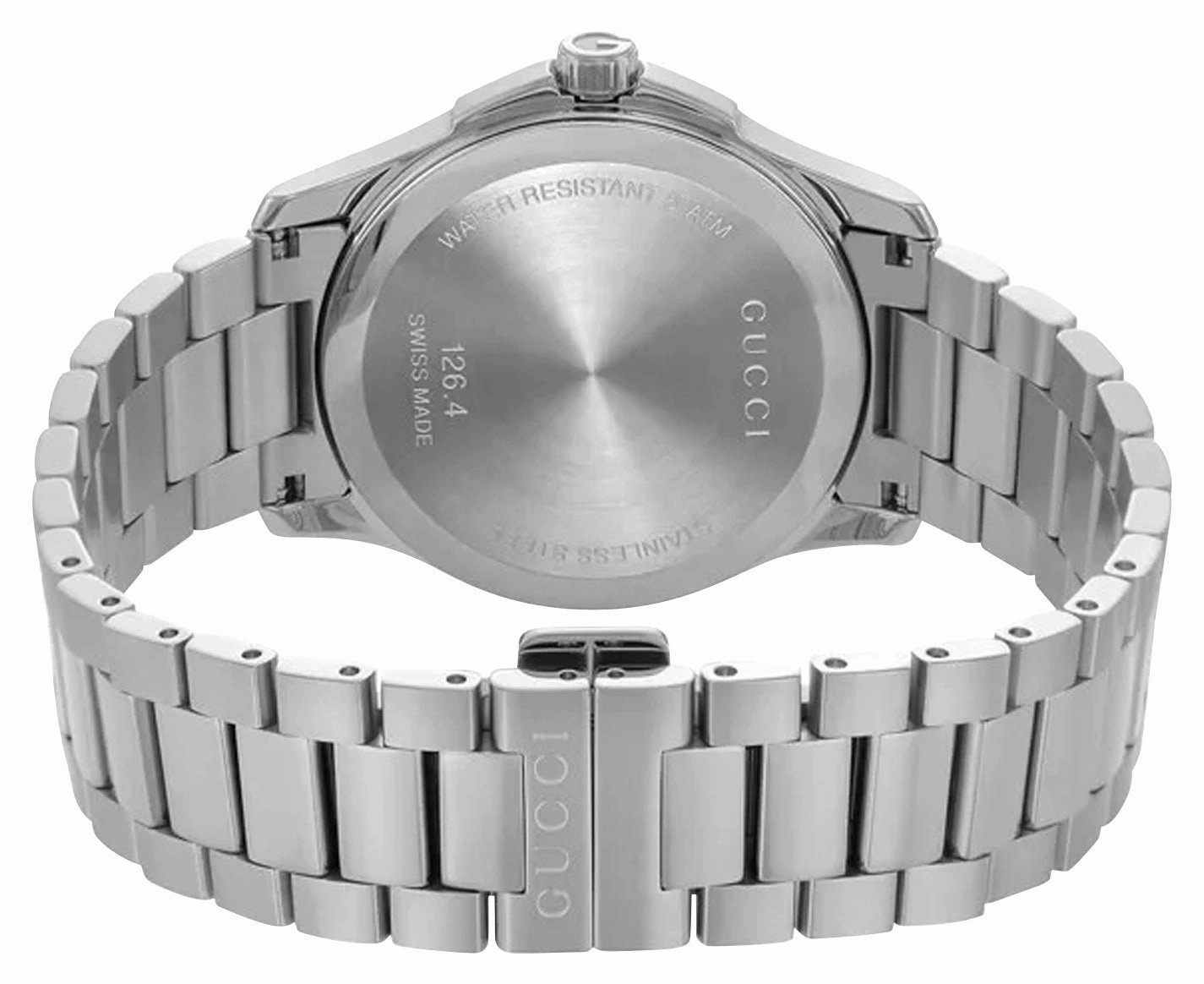Gucci G-Timeless Stainless Steel Silver Dial Date Quartz Mens Watch YA1264052