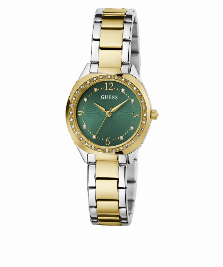 Guess Charlotte Green Dial Two Tone Analog Watch GW0767L4