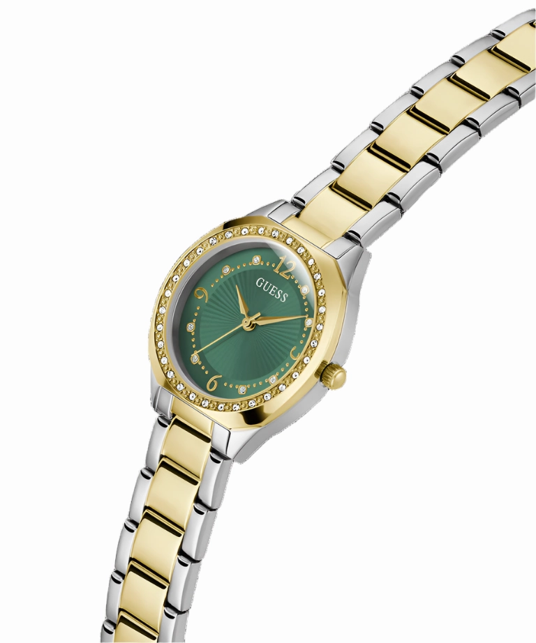 Guess Charlotte Green Dial Two Tone Analog Watch GW0767L4