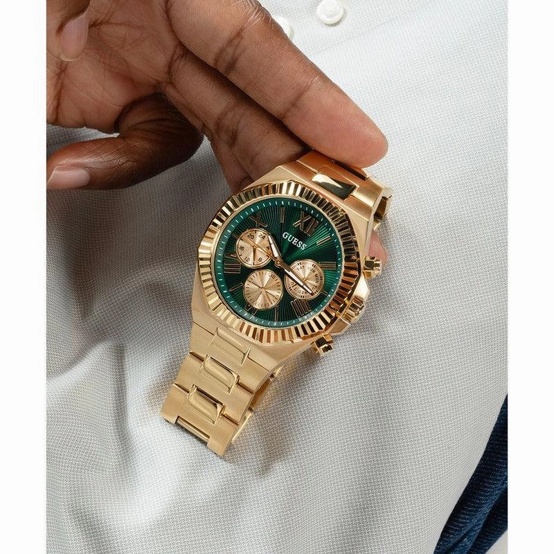 Guess Equity Green Dial Multifunction Watch