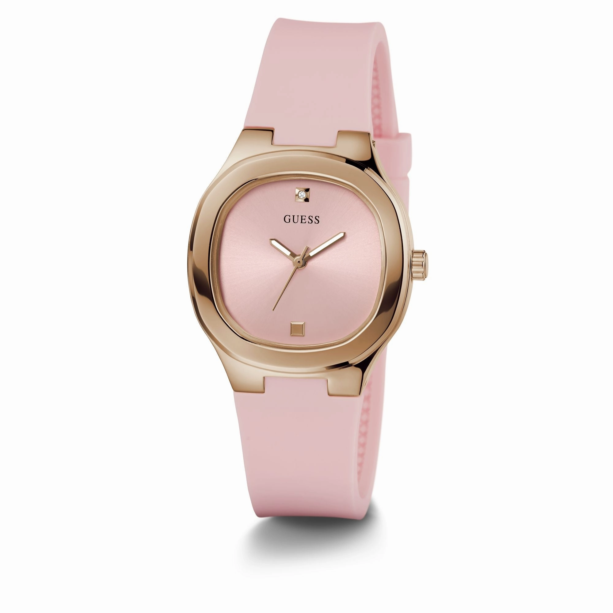 Guess Eve Dress Pink Rose Gold Tone Watch GW0658L2