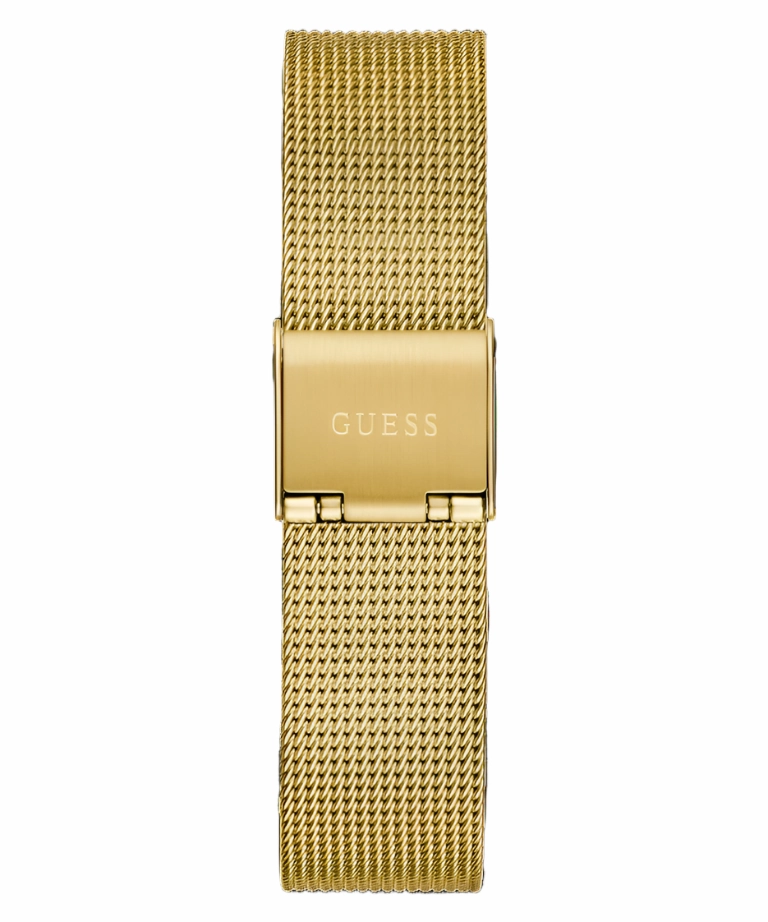 Guess Glitz Plaque Champagne Dial Gold Stainless Steel Watch GW0835L2