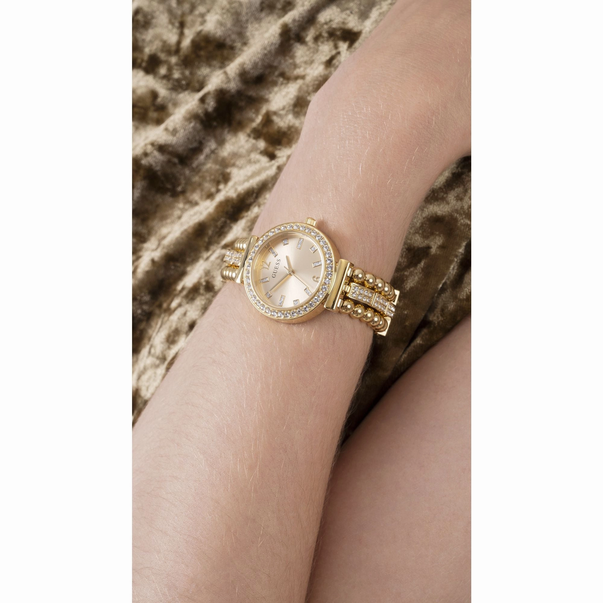 Guess Gold Beaded Glitz Gala Watch GW0401L2