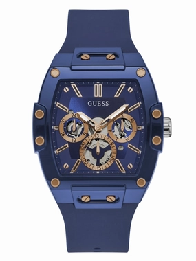 Guess GW0203G7 Phoenix Multifunctional Blue Silicone Strap Unisex Watches