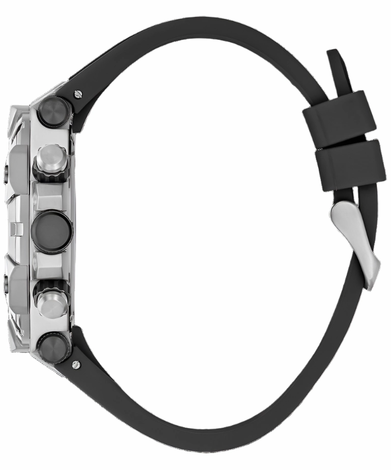 Guess Ignite Black Silver Tone Multi-function Watch GW0802G1