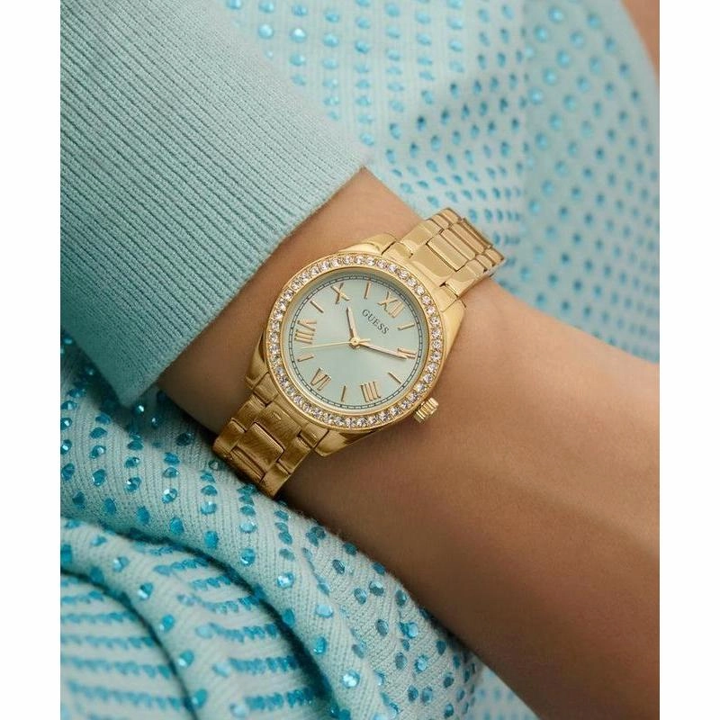 Guess Ladies Gold Tone Analog Watch