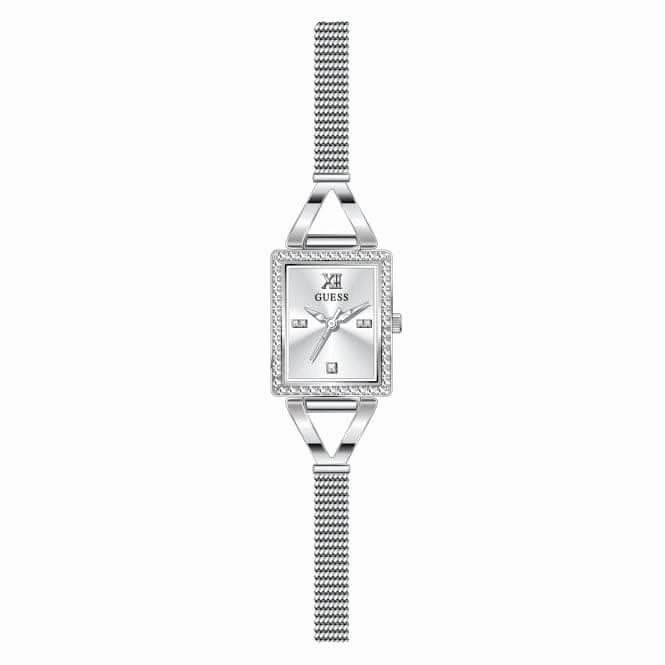 Guess Ladies Grace Stainless Steel Mesh Silver Watch GW0400L1