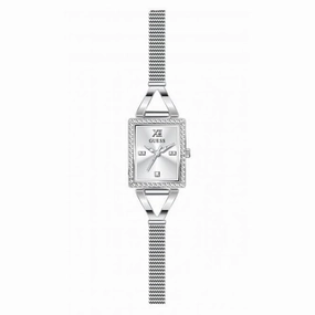 Guess Ladies Grace Stainless Steel Mesh Silver Watch GW0400L1