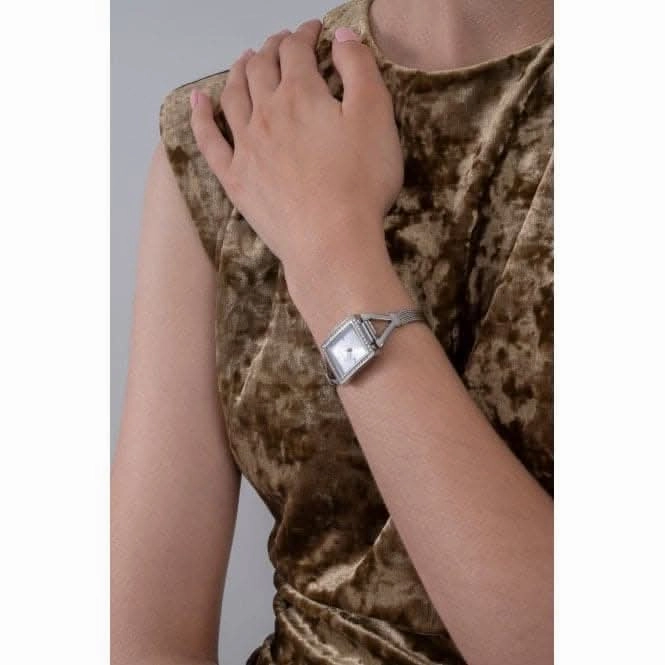 Guess Ladies Grace Stainless Steel Mesh Silver Watch GW0400L1