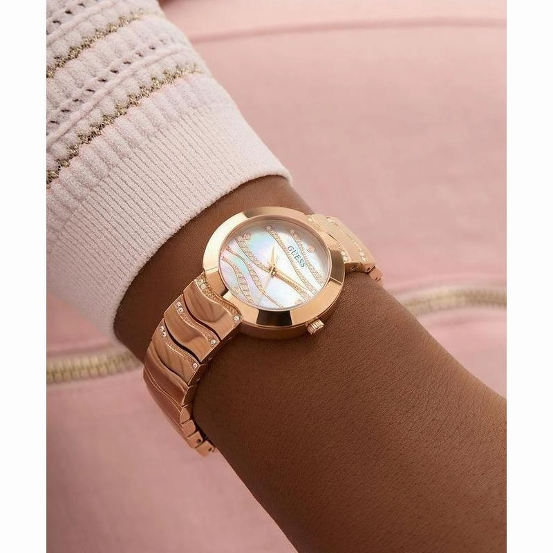 Guess Ladies Rose Gold Tone Analog Watch