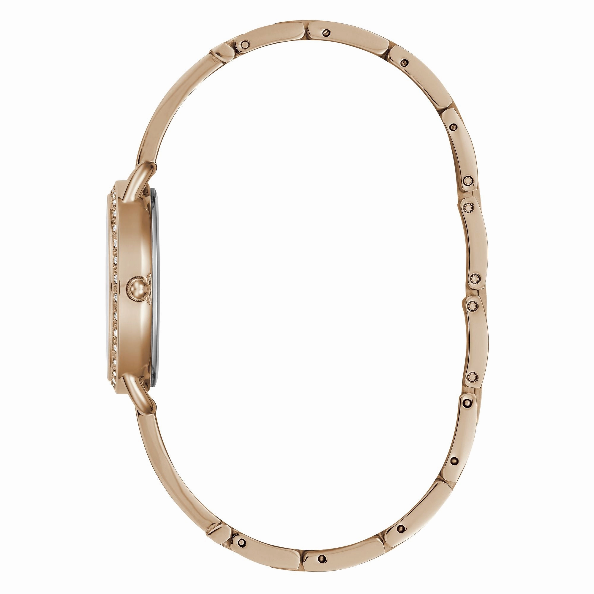 GUESS Ladies Rose Gold Tone Analog Watch GW0022L3