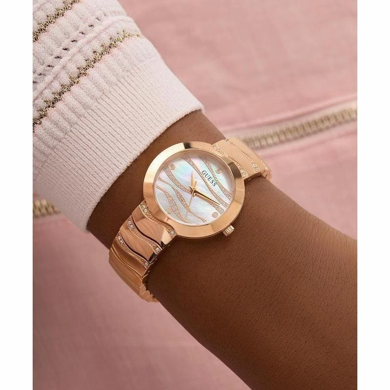 Guess Ladies Rose Gold Tone Analog Watch