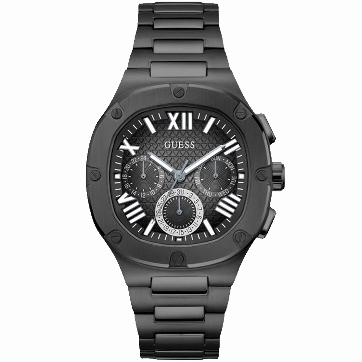 Guess Men's Headline Black  Dial Watch