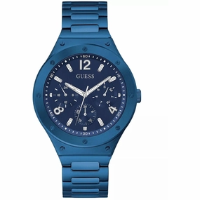 Guess Men's Watch - Scope Quartz Day-Date Blue Stainless Steel Bracelet | GW0454G4